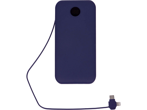 Внешний беспроводной аккумулятор с подсветкой лого Astro, 10000 mAh, темно-синий - рис 4.