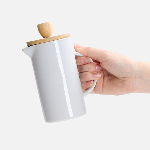 Френч-пресс Ceramero, белый - рис 5.