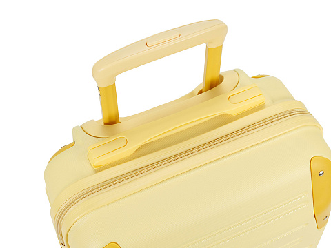 Чемодан TORBER В Отпуск, желтый, ABS-пластик, 36 х 22 х 55 см, 31 л, 2,4 кг - рис 5.