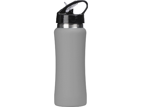Бутылка для воды Bottle C1, сталь, soft touch, 600 мл, серый - рис 5.