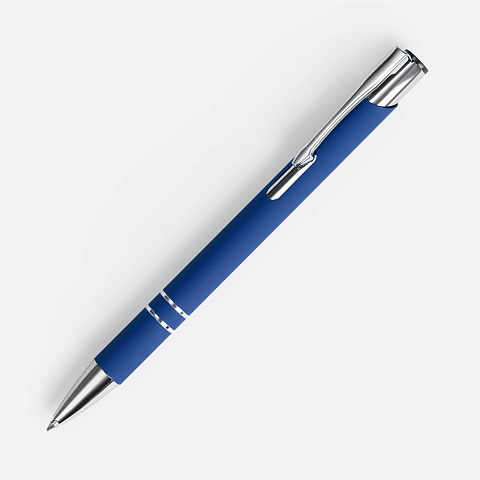 Ручка шариковая Keskus Soft Touch в футляре, синяя - рис 4.