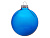 Стеклянный елочный шар Christmas bauble, синий прозрачный, с серебристым колпачком в черной коробке - миниатюра