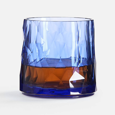 Стакан небьющийся Sate Crystal, вращающийся, прозрачный синий - рис 3.