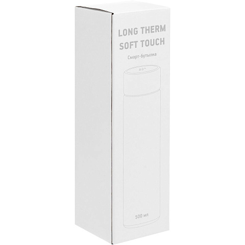 Смарт-бутылка с заменяемой батарейкой Long Therm Soft Touch, красная, без пакета - рис 13.