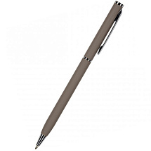 Ручка шариковая автоматическая BrunoVisconti® PALERMO цвет корпуса серый, soft-touch, 0.7 мм