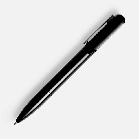 Ручка шариковая Lucenti с подсветкой логотипа, черная