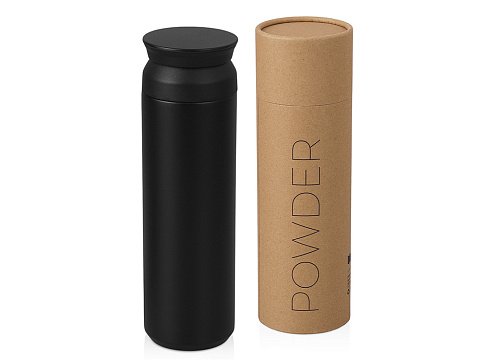 Вакуумный термос Powder 500 мл, тубус, черный