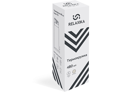 Термокружка Relaxika 701 (0,48 литра), белая (без лого) - рис 18.