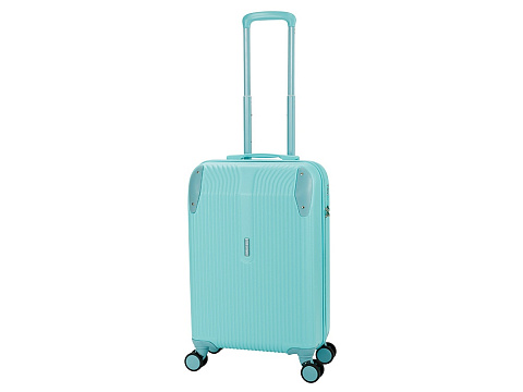 Чемодан TORBER В Отпуск, бирюзовый, ABS-пластик, 41 х 25 х 61 см, 48 л, 2,7 кг