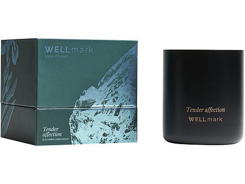 Ароматическая свеча Wellmark Tender Affection - сплошной черный - рис 4.