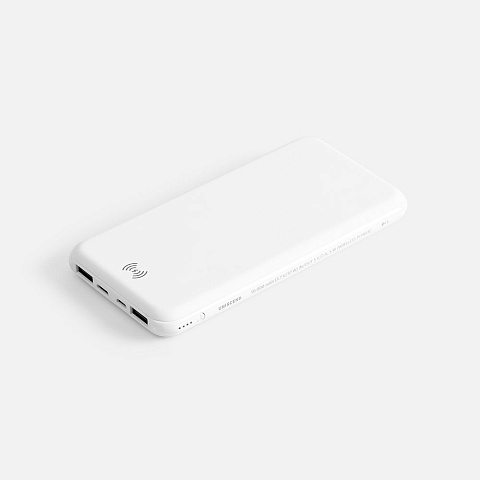 Аккумулятор с беспроводной зарядкой All Day Wireless, 10000 мАч, белый - рис 2.