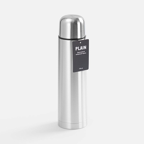 Термос Plain 750, ver.2, серебристый - рис 2.