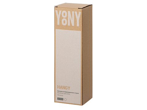 Бутылка из боросиликатного стекла Hangy, 550 мл, офвайт - рис 8.