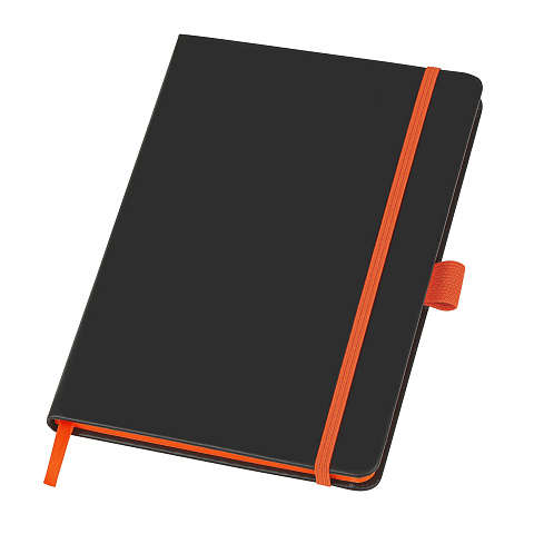 Блокнот ColorNote Black, твердая обложка A5, 80 листов, черный с оранжевым - рис 2.