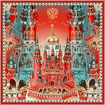 Платок Кремль - Москва - Фаберже