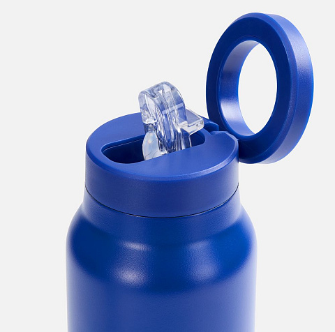 Термобутылка Magnus с магнитным держателем для телефона, синяя - рис 5.