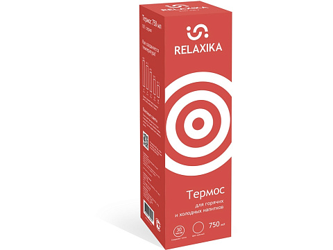 Термос Relaxika 101 (0,75 литра), красный (без лого) - рис 11.