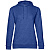 Толстовка с капюшоном женская Hoodie, ярко-синий меланж - миниатюра