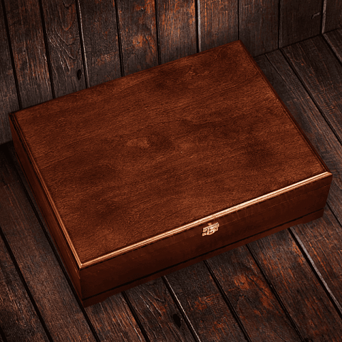 Набор бокалов для вина в деревянной шкатулке (2 шт) Лошадь - рис 2.