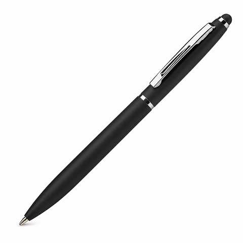Ручка металлическая шариковая Глори Софт soft-touch, черный - рис 2.