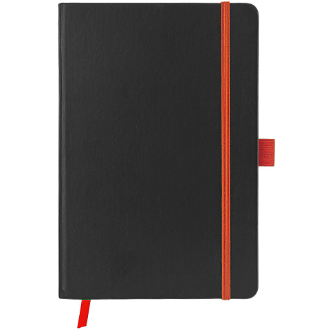 Блокнот ColorNote Black, твердая обложка A5, 80 листов, черный с оранжевым - рис 4.