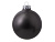 Стеклянный елочный шар Christmas bauble, черный металлик, с серебристым колпачком в черной коробке - миниатюра