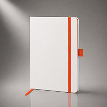 Блокнот ColorNote White, твердая обложка A5, 80 листов, белый и оранжевый