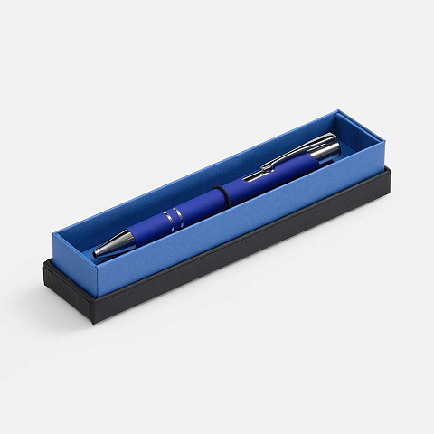 Ручка шариковая Keskus Soft Touch в футляре, синяя - рис 2.