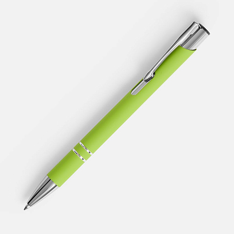 Ручка шариковая Keskus Soft Touch в футляре, зеленое яблоко - рис 4.