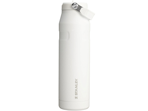 Бутылка для воды объемом 1,06 литра с откидной трубочкой Stanley IceFlow™ 2.0 - Frosted white - рис 2.