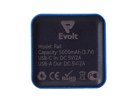 Внешний аккумулятор Rail, 5000 mAh, синий - рис 6.