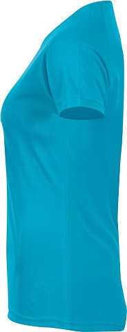 Футболка женская Sporty Women 140, бирюзовая - рис 3.