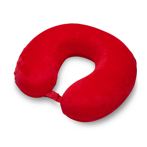 Подушка Basic из микрофибры с эффектом памяти U-shape, красный - рис 2.