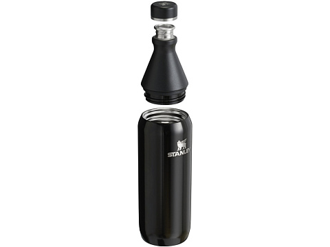 Бутылка для воды Stanley All Day Slim объемом 600 мл - черный глянцевый - рис 2.